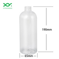 Bouteilles de shampooing en plastique PET rondes de Boston vides de 30 ml à 300 ml, 500 ml, 1000 ml avec pulvérisateur à pompe pour savon liquide, couleur personnalisée