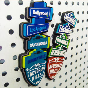 تذكارات سياحية أمريكية مخصصة لوس أنجليس نيويورك الجديدة مغناطيس ثلاجة بولي كلوريد الفينيل غراء ناعم يقطر مغناطيس ثلاجة مغناطيسي قوي - Product Image 3