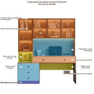 Đặt Hàng Trước Tùy Chỉnh Tối Giản Hiện Đại Gỗ Máy Tính Lưu Trữ Tủ Sách Ánh Sáng Sang Trọng Phòng Ngủ Nhỏ Nghiên Cứu Trang Điểm Bảng Văn Phòng Bàn - Product Image 4