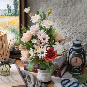 CallaFloral Ramo de Rosas Artificiales de Plástico y Tela Tejida para Decoración de Bodas y Hogar CF01448 - Product Image 1