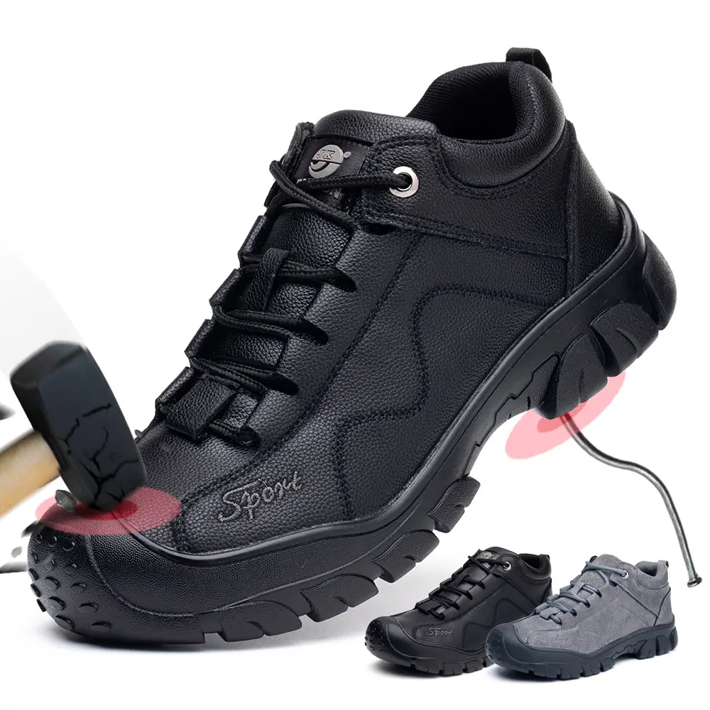 Sepatu insulasi listrik pria, sepatu pria Keselamatan Kerja ringan, baja, anti tusukan, isolasi listrik