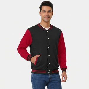Chaqueta Varsity de Lana para Hombre, Estilo Urbano, Cuello Alto, Invierno 2024, Alta Calidad, Personalizable, Venta al Por Mayor - Product Image 1