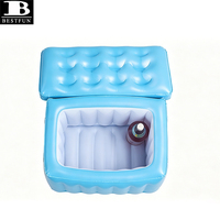 Glacière gonflable portable en PVC épaissi, étanche, avec couvercle, pour piscine, plage, fête, pique-nique, camping