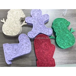BPA Free Dog Silicone Slow Feeder Christmas Tree Pet Lick <b>Mat</b> Bowl for Holiday - Product Image 4