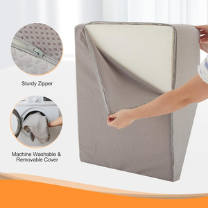 Almohada de Espuma Viscoelástica <span class=keywords><strong>en</strong></span> Forma de Cuña <span class=keywords><strong>para</strong></span> <span class=keywords><strong>Cama</strong></span>, Ideal <span class=keywords><strong>para</strong></span> Elevación de Piernas y Tobillos Postoperatoria, <span class=keywords><strong>para</strong></span> Dormir, Acampar y Cuidado Post-Quirúrgico - Product Image 2