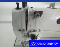 Machine à coudre industrielle informatisée OREN, machine à coudre le cuir synchronisée avec couteau de découpe RN-0303DD