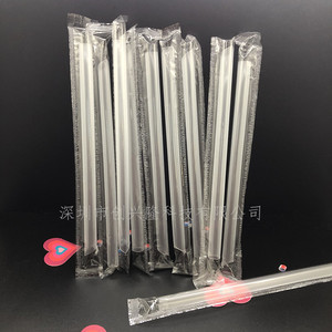 Pailles en plastique jetables Chuangxinglong, transparentes, épaisses, droites, pour thé au lait et fêtes - Product Image 1