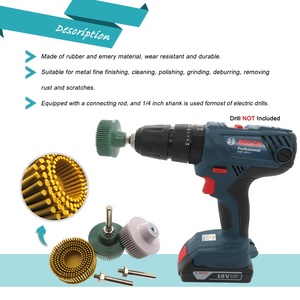 Disques à poils verrouillables de 2 pouces <span class=keywords><strong>Brosse</strong></span> abrasive en caoutchouc émeri Meule de polissage - Product Image 5