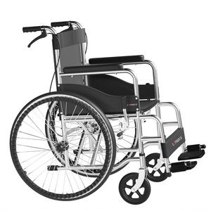 Fauteuil roulant manuel pliable confortable pour personnes handicapées/personnes âgées handicapées avec cercle de sécurité pour contrôler le fauteuil roulant - Product Image 2