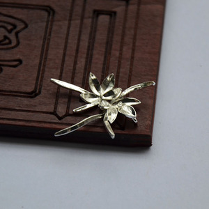 กิ๊บติดผมรูปดอกกล้วยไม้ชุบทองแดง สำหรับทำเครื่องประดับ DIY - Product Image 2