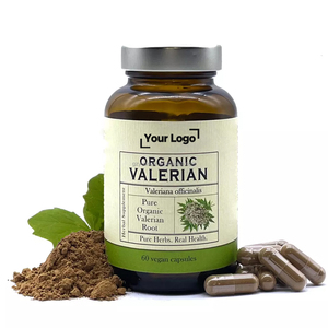 Tự nhiên thuần chay Hữu Cơ <span class=keywords><strong>valerian</strong></span> gốc bổ sung để tự nhiên hỗ trợ giấc ngủ yên tĩnh viên nang - Product Image 1