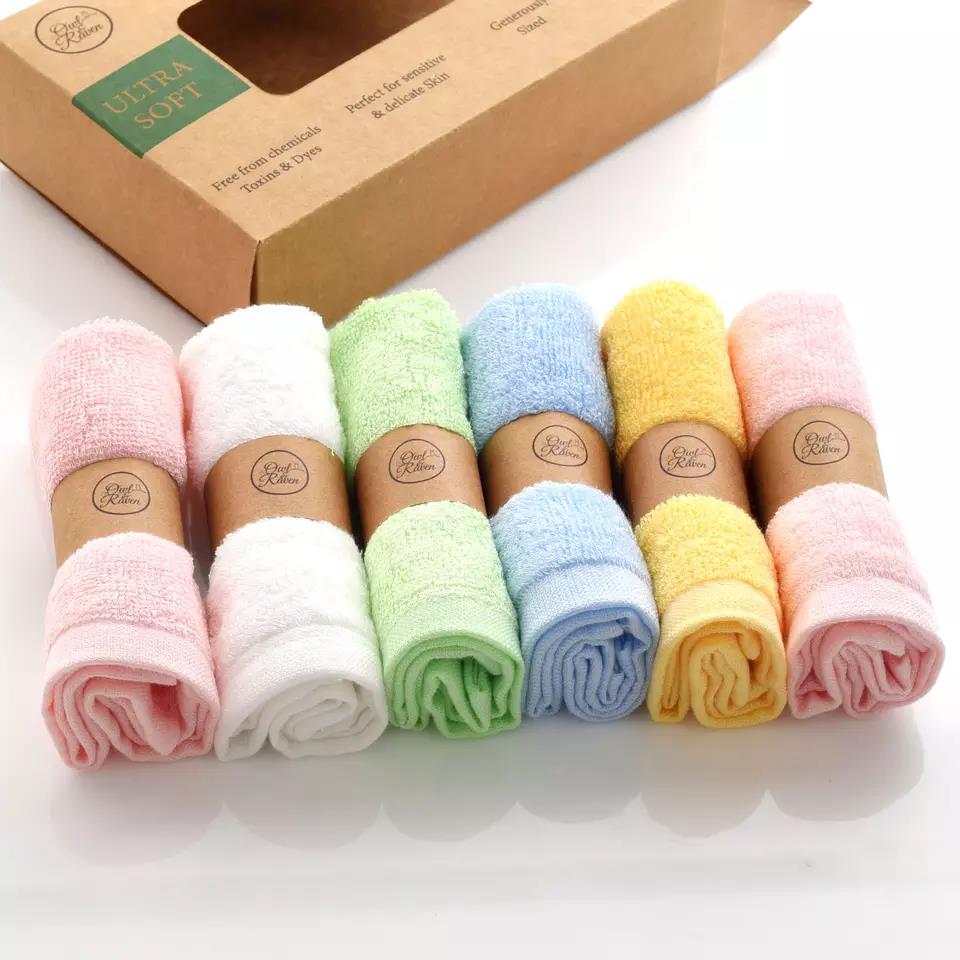 Hete Verkoop 100% Bamboe Of Bamboe Katoenen Gemengde Washandjes Handdoek Voor Baby