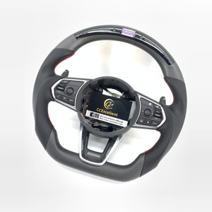 พวงมาลัยคาร์บอนไฟเบอร์แบบด้าน สำหรับ Acura TLX <span class=keywords><strong>MDX</strong></span> TYPE S ปี 2021-2025 อะไหล่ตกแต่งภายในรถยนต์แบบกำหนดเอง พร้อมจอแสดงผล LED - Product Image 3