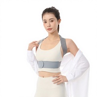 Ceinture de soutien dorsal professionnelle avec logo personnalisé, correcteur de posture réglable, respirant, attelle d'épaule ouverte pour hommes et femmes, pour corriger la cyphose
