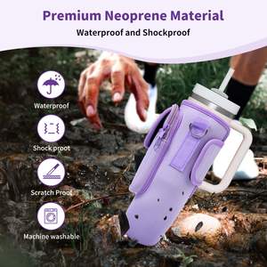 Portavasos con Correa para Vaso Stanley de 40/30 oz, Portavasos de Neopreno Aislado con Correa para Vaso Stanley - Product Image 6