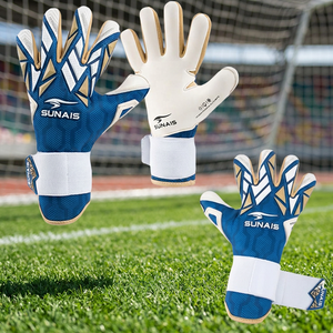 Gants de gardien de but de football personnalisés, professionnels, pour entraînement et matchs, avec paume en latex pour une meilleure adhérence, protection des doigts, poignet réglable. - Product Image 3