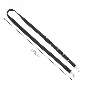 Sangles de toilettage pour chien en tissu non tissé noir, harnais et laisse pour le bain et les soins des animaux - Product Image 3