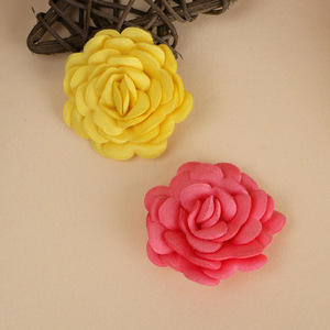 Flor de tela de camelia de 3 cm, hecha a mano, para manualidades, suministros para ropa, zapatos, sombreros, accesorios decorativos - Product Image 3