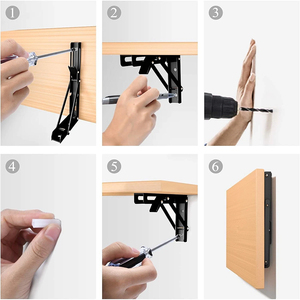 <span class=keywords><strong>L</strong></span> hình tam giác Giá kim loại hình tam giác gắn kết cho funiture Kệ bản <span class=keywords><strong>l</strong></span>ề gấp Kệ chân đế 8 14 16 18 20 inch Heavy Duty - Product Image 6