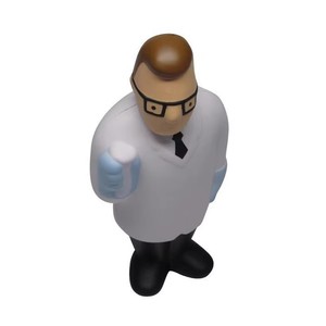 Promotional Gifts PU Foam Young Scientist Character Shaped Venting Slow Rising Stress Reliever Soft <b>Squeeze</b> Toy for Kids Adults - Product Image 2