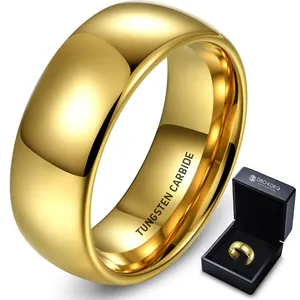 Nhà máy OEM đám cưới vài Bộ nhẫn tungsten carbide Nhẫn vàng người đàn ông vonfram vòng thương hiệu