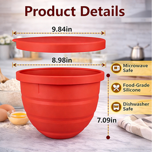 Insert pliable en silicone anti-affaissement pour bol de robot pâtissier, avec trous d'aération, protection anti-éclaboussures et bec verseur, qualité alimentaire - Product Image 2