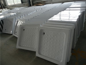 Base de douche carrée blanche, en Fiber de verre, Portable, pour <span class=keywords><strong>la</strong></span> douche <span class=keywords><strong>Tra</strong></span>, de couleur blanche - Product Image 4