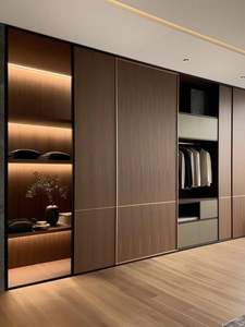 Grande armoire de chambre à coucher en bois massif moderne fabriquée en Chine - Product Image 4