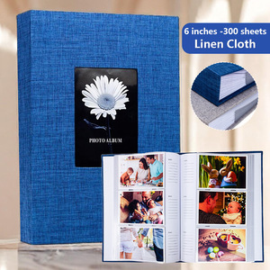 <span class=keywords><strong>Album</strong></span> Fotografico Premium con Copertina in Lino, 4R 6 Pollici, <span class=keywords><strong>300</strong></span> Tasche, Fogli Intercalari per Ricordi Familiari - Product Image 1