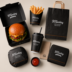 Cajas de Papel para Hamburguesas Francesas con Logotipo Personalizado, Cajas de Embalaje para Comida para Llevar, Aptas para Alimentos - Product Image 2