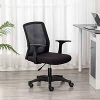 Chaise de bureau avec dossier et soutien du cou, chaise de bureau ergonomique en maille pour cadres
