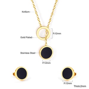 Boucles d'oreilles en coquillage japonais et coréen, ensemble de bijoux, Style de luxe léger, bijoux en acier inoxydable polyvalents, vente en gros - Product Image 3