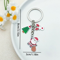 Pendentif créatif de vacances de dessin animé de porte-clés de père noël, pendentif d'homme de pain d'épice européen et américain à la mode
