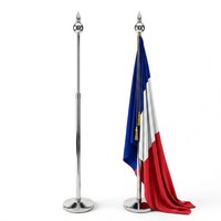 Yiji Mât de drapeau télescopique en acier inoxydable pour drapeaux nationaux, design à pointe conique, sur pied, pour le Moyen-Orient, pour l'exportation