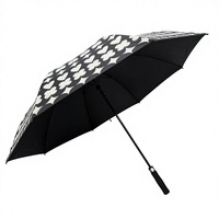 Parapluie de golf anti-UV pour extérieur, 27 pouces, avec armature en fibre de verre, coupe-vent, impression numérique, revêtement UV, logo personnalisé, poignée en EVA