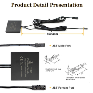 TS32 51x51x7mm cảm ứng ánh sáng chuyển đổi cho đèn Led trang trí nội thất tối đa 5A bề mặt gắn <span class=keywords><strong>dimmer</strong></span> - Product Image 3