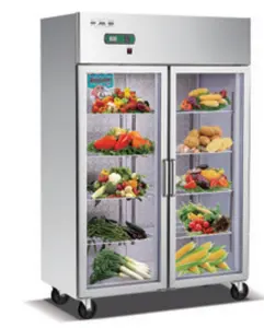 Glass Door Chiller Refrigerator Vegetable Chiller Refrigerator Display Chiller Showcase
