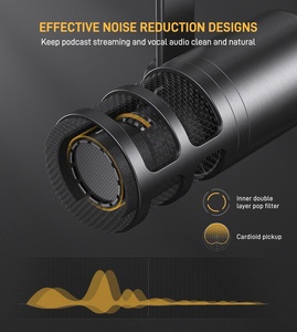 Professional Dynamic Microphone With Arm <b>Stand</b> Podcasting Broadcasting Interview <b>Recording</b> - Product Image 2