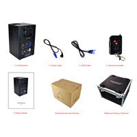 Machine à feu de scène professionnelle 100W Mini DMX512 avec télécommande, écran LCD, hauteur de flamme réglable, boîtier métallique épaissi