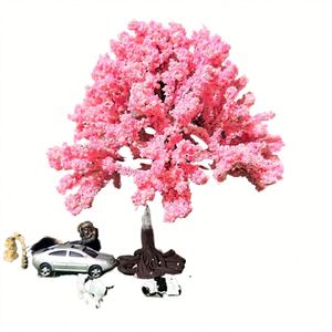 Árbol de Cerezo en Flor de Plástico Hecho a Mano para Dioramas y Maquetas Ferroviarias, Decoración DIY para el Hogar - Product Image 5