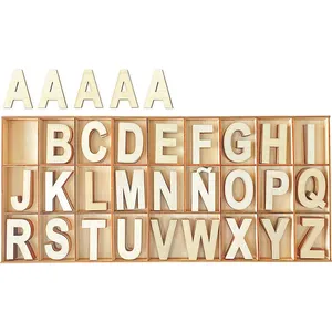 Lettere in legno alfabeti in legno per artigianato, organizzato con lettere Extra comuni
