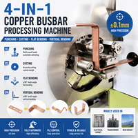 Máquina CNC para Barras Colectoras, Totalmente Automática, Servocontrolada, ±0.1mm, Plegado Vertical Plano, Punzonado y Corte 3 en 1, Dobladora de Barras de Cobre para Gabinetes Eléctricos