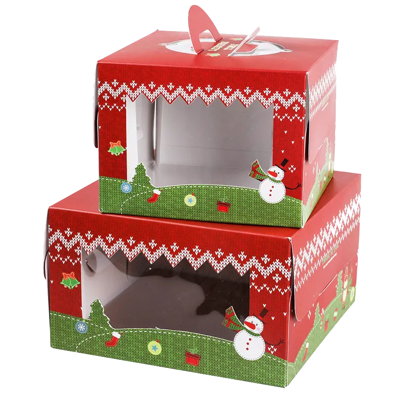 Boîte d'emballage pour pâtisserie et gâteaux, biscuits secs, emballage, à personnaliser avec fenêtre, en Carton
