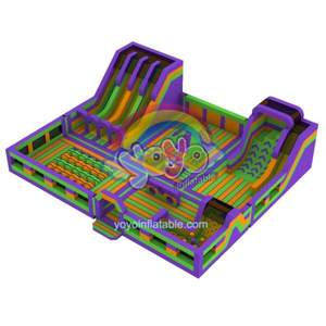 Custom Design Indoor Giant Inflatable Bounce <b>Castle</b> with Integrated Trampoline for Rental Business - Product Image 1