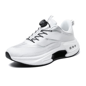 Mesh Breathable Chunky Sole Mens Carbon Fiber Plate Performance Running Shoes With Fast Dial <strong>Lacing</strong> System <strong>No</strong> Tie Kicks Gradient - Product Image 4