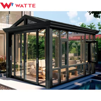 Verrière de jardin en aluminium pour terrasse et véranda, utilisable toute l'année