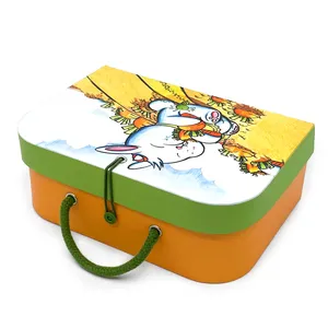 Valise en Carton Recyclable à poignée personnalisée, boîtes cadeaux en Carton pour enfants, emballage avec Logo