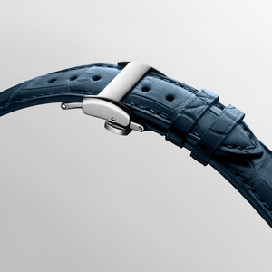 Montre mécanique automatique pour homme avec fenêtre de date, cadran à chiffres romains, cristal saphir, bracelet en cuir, fabrication suisse - Product Image 5