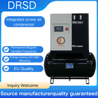 Compresseur industriel DRSD-10LB-2, pression : 8 bars, compresseur d'air à vis intégré de 7,5 kW avec sécheur frigorifique/réservoir d'air/filtre