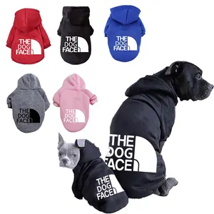 Üretici yeni tasarım moda lüks markalı XL sahibi köpek yüz ceket yelek Hoodie kış köpek giysileri yavru için